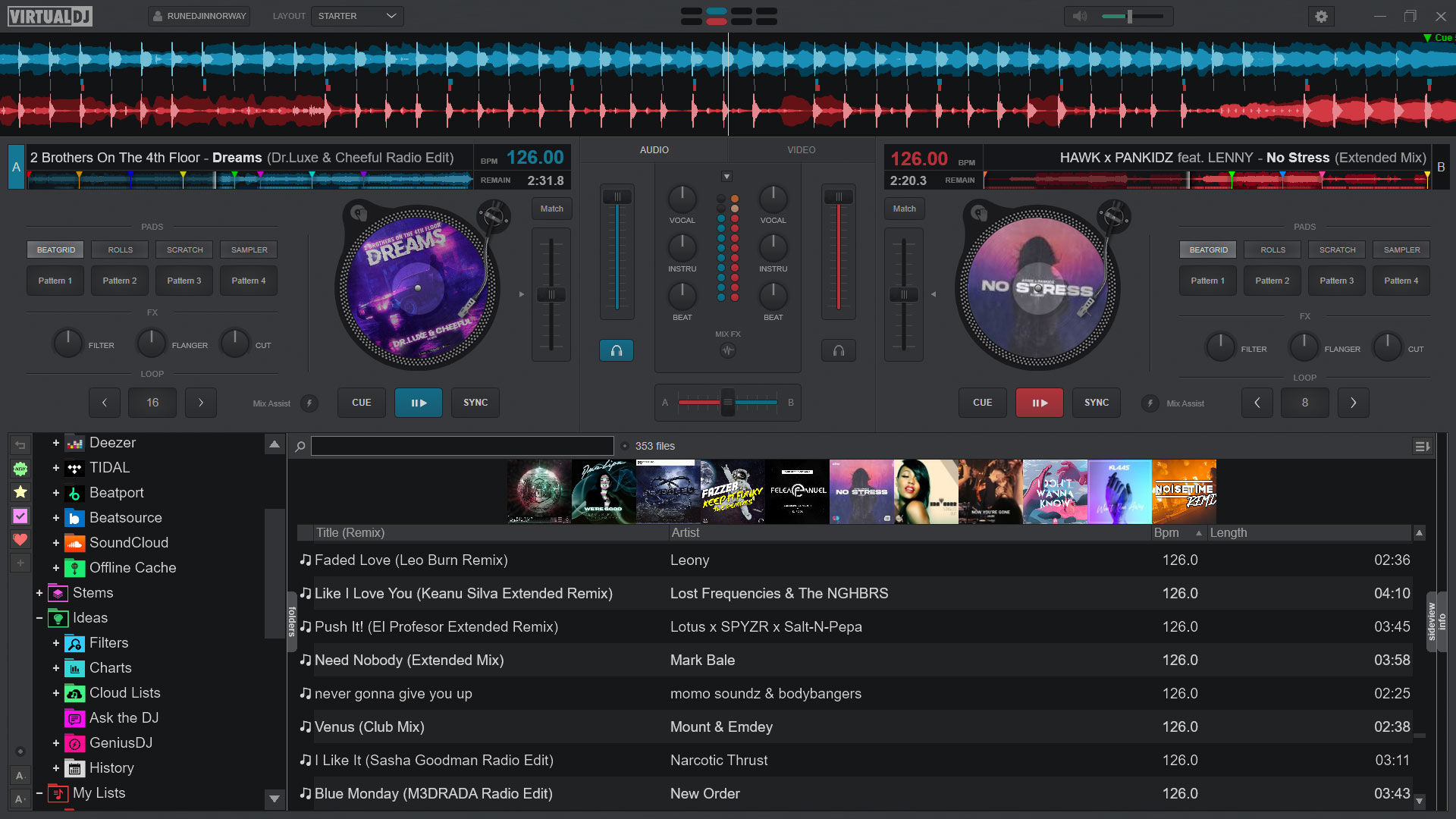 VirtualDJ software interface