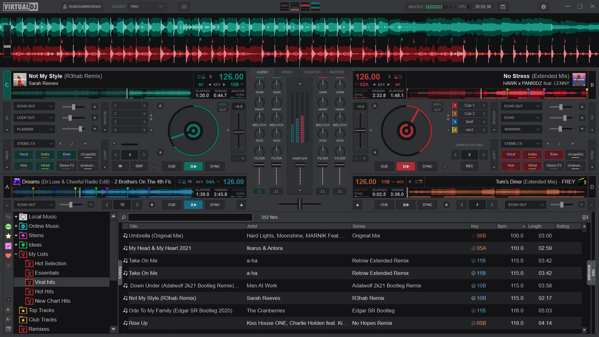 VirtualDJ software interface