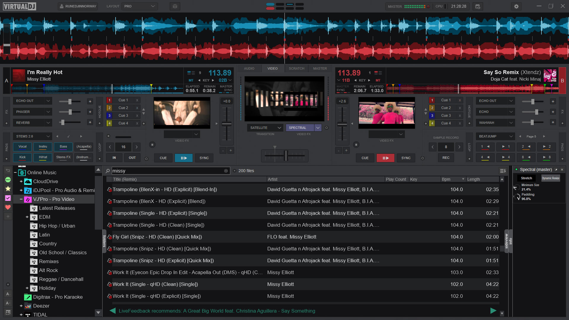 VirtualDJ software interface