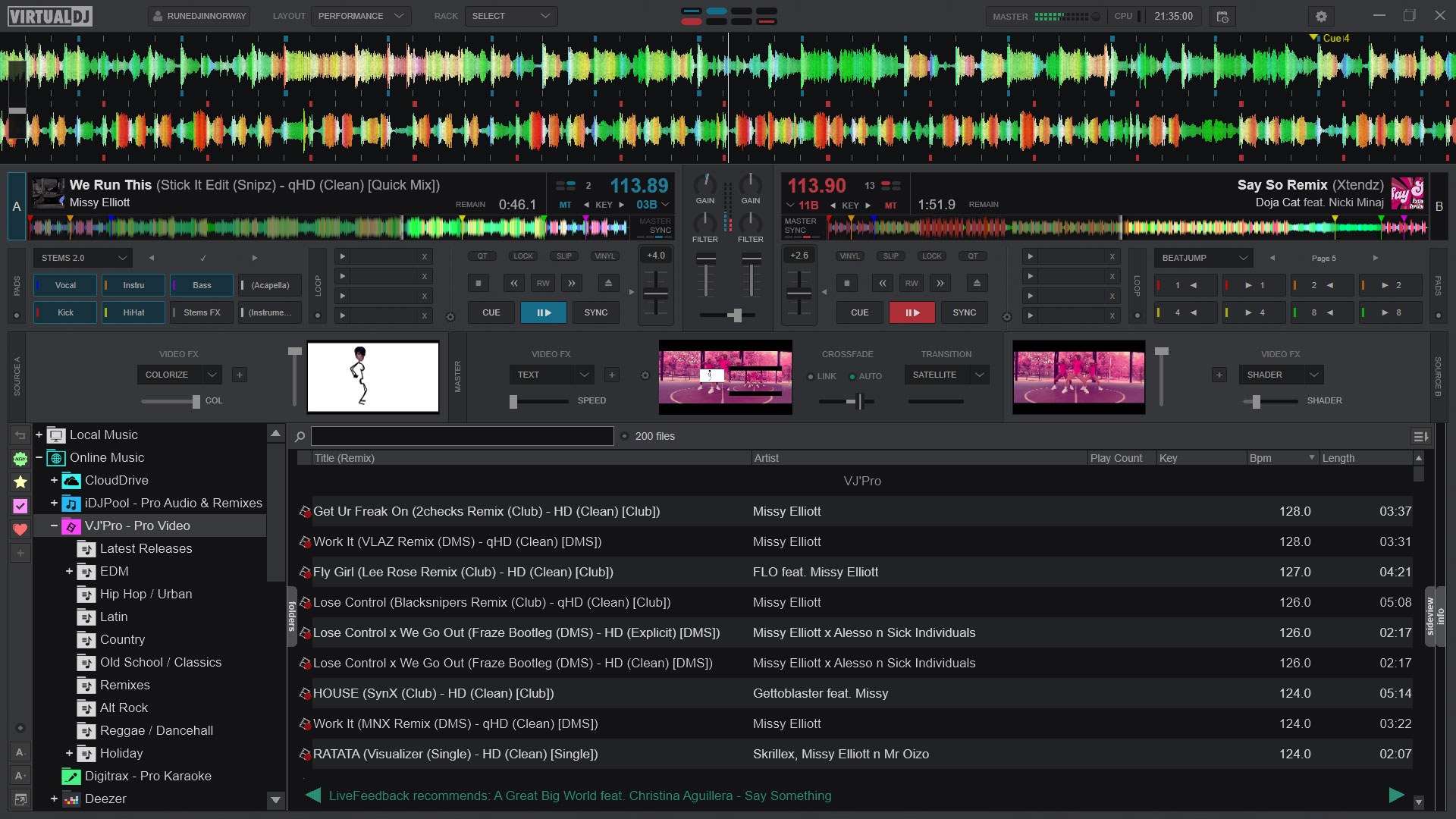 VirtualDJ software interface